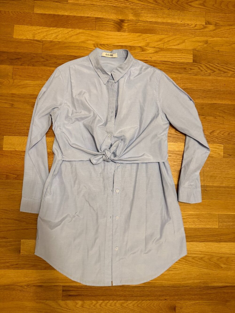 DO+BE Light Blue Tie-Detail Tunic/Mini Dress